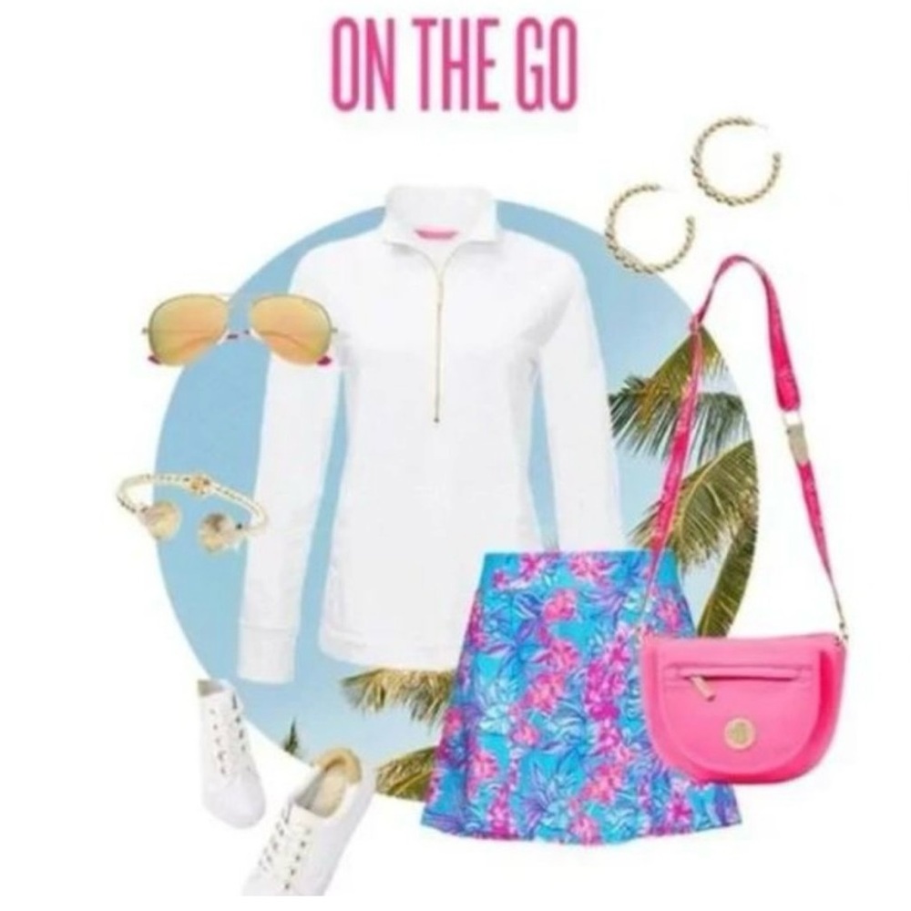 NWT Lilly Pulitzer Aura Pink Neoprene Crossbody Bag - Picture 8 of 14